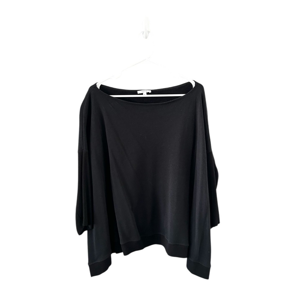 Maette Black Off The Shoulder Boat Neck Top Size‎ XL